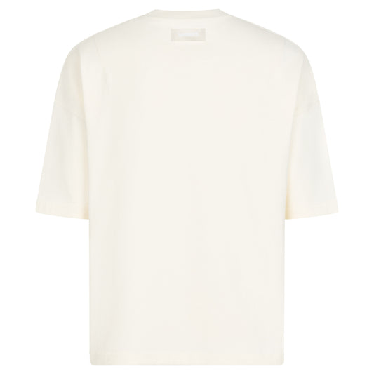 LOGO REVERSIBLE INSIDE OUT TEE - IVORY WHITE