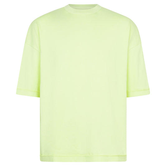 REVERSIBLE INSIDE OUT TEE - LIME CREAM