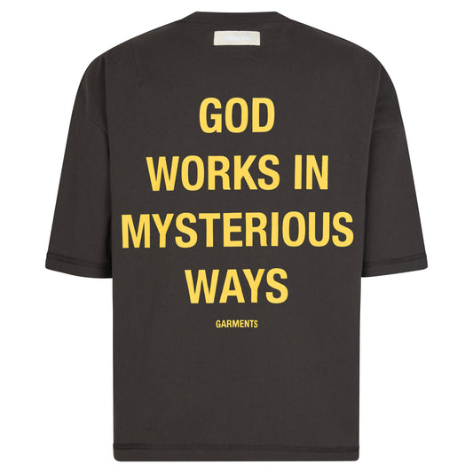 GOD WORKS REVERSIBLE INSIDE OUT TEE - SUNFADED ANTHRACITE