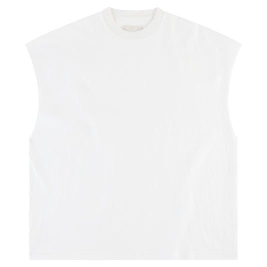 SLEEVELESS TEE - DOVE WHITE