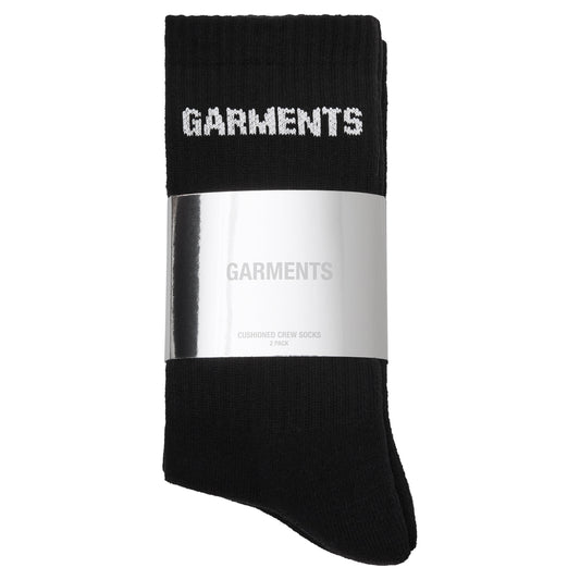 LOGO SOCKS TWO PACK - BLACK