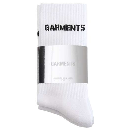LOGO SOCKS TWO PACK - WHITE