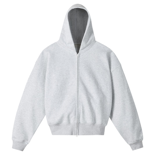 THE PERFECT ZIP HOODIE - DOVE HEATHER GREY